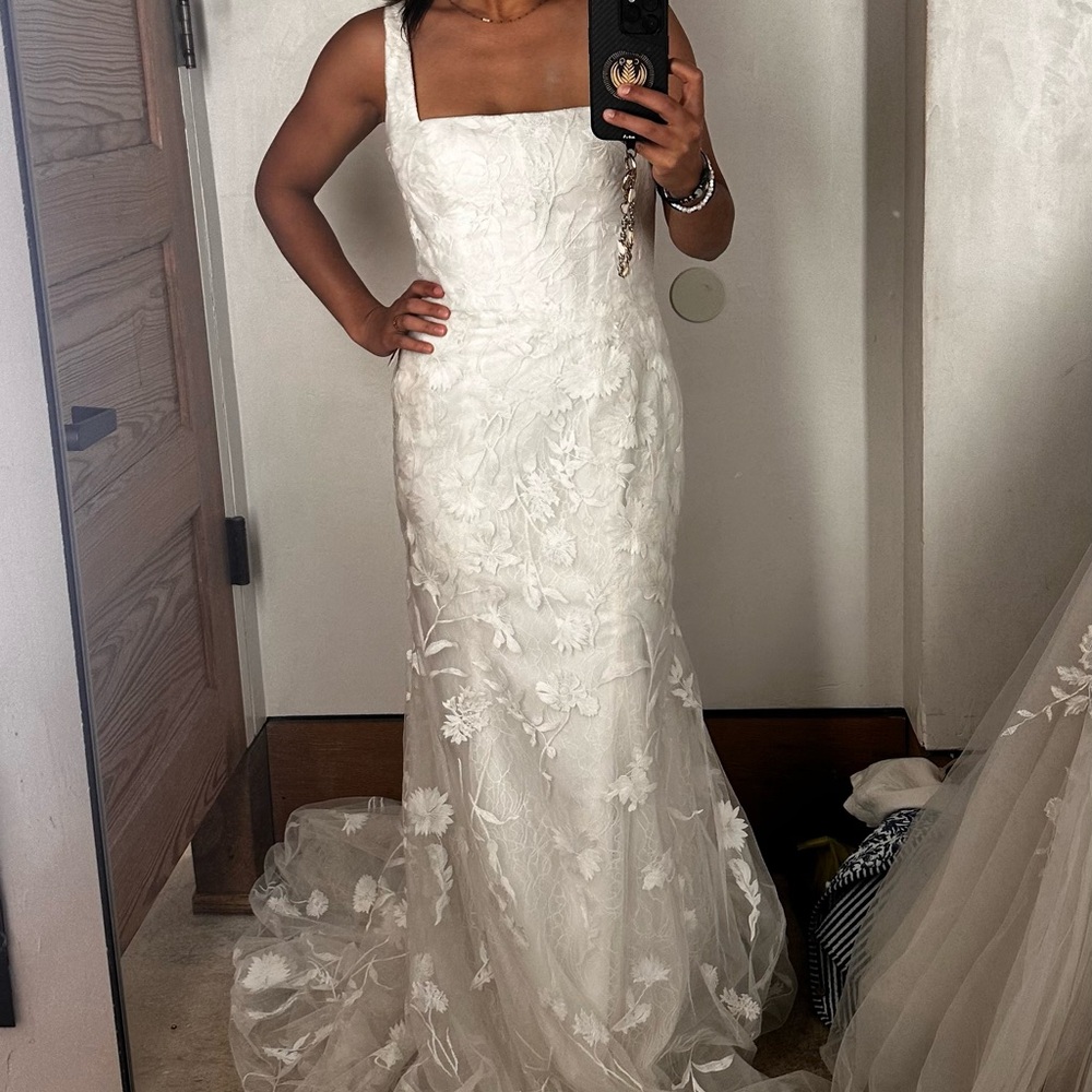 Wtoo White Floral Wedding Dress